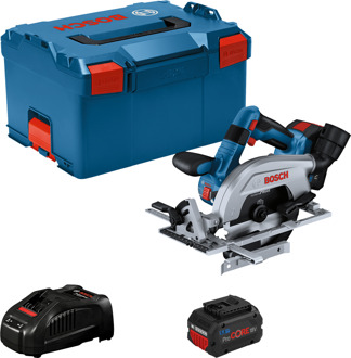 Bosch Blauw GKS 18V-57-2 L | 18V Accu Cirkelzaag | 165mm | 2x 5,5Ah ProCore in L-Boxx - 06016C1102