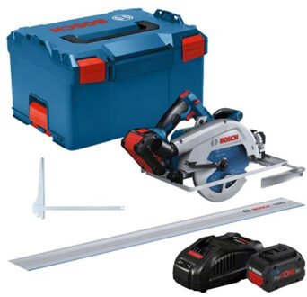 Bosch Blauw GKS 18V-68 GC + FSN 1400 Professional | Accu-cirkelzaag | Set | 2 x 5.5 Ah accu + snellader | In L-BOXX - 0615990M94