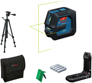 Bosch Blauw GLL 20-22 G Lijnlaser | 4x batterij 1,5V LR6 (AA) | Statief BT 150 | In Doos - 0601065601
