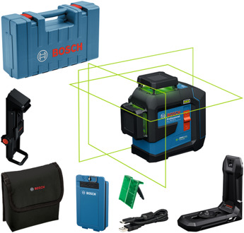 Bosch Blauw GLL 80-33 CG Lijnlaser | 1 x accu BA 3.7V 3.0Ah XL Li-Ion | In Koffer - 0601065501