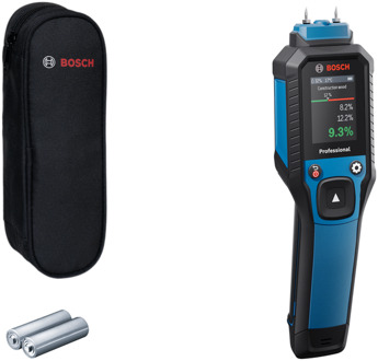 Bosch Blauw GMP 2-15 Materiaalvochtmeter | 2x Batterij 1,5V LR6 (AA) + Opbergetui - 0601078100