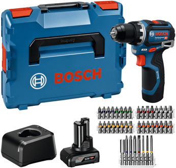 Bosch Blauw GSR 12V-32 Accuschroefboormachine | 1x GBA 12V 2.0Ah / 1x GBA 12V 4.0Ah / Lader GAL 12V-20 / 40 Accessoires - 06019N7005