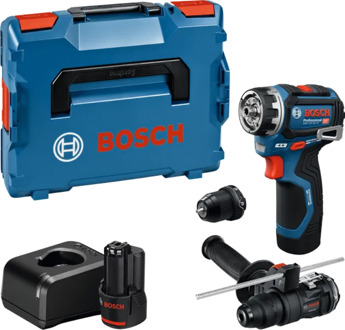 Bosch Blauw GSR 12V-32 FC Professional Accuschroefboormachine - FlexiClick | 2x 2.0Ah accu's | met 2 opzetstukken - 06019N7104