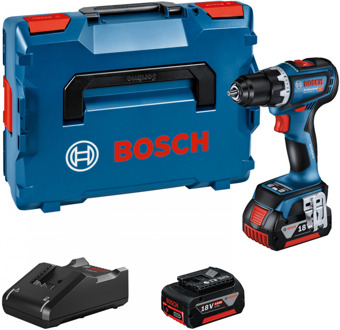 Bosch Blauw GSR 18V-90 C | Accuschroefboormachine in L-Boxx 136 | (2x 4,0 AH accu + lader) - 06019K6003