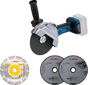 Bosch Blauw GWS 18V-180 P | accu haakse slijper | 180 mm | excl. accu's en lader - 06019H6L01