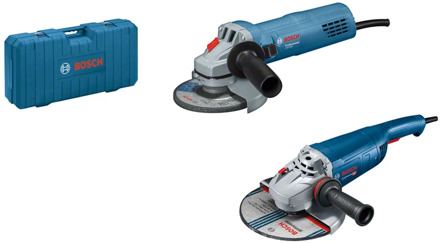 Bosch Blauw GWS 22-230 P + GWS 880 Professional Haakse slijper set | 230 mm en 125 | in koffer - 06018C1109