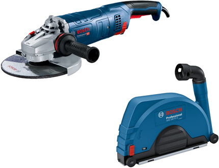 Bosch Blauw GWS 24-230 JZ Haakse Slijper 230mm 2400W + GDE 230 FC-S Stofafzuigkap - 0615A5004S