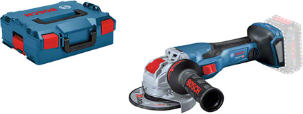 Bosch Blauw Haakse accuslijpmachine | GWS 18V-15 C Professional | X-LOCK | BITURBO | zonder accu's en lader in L-BOXX - 06019H6400