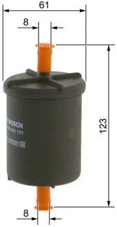 BOSCH Brandstoffilter F2151 0450902151