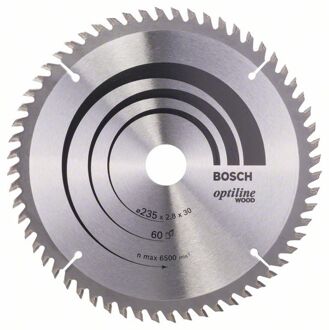 Bosch - Cirkelzaagblad Optiline Wood 235 x 30/25 x 2,8 mm, 60