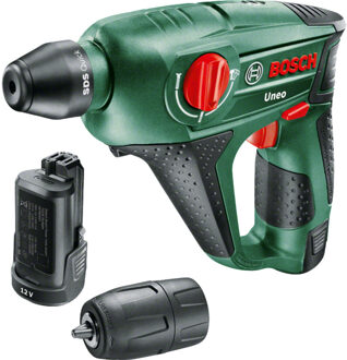 Bosch Perforator Uneo 12, 2 batterijen 2,5 Ah