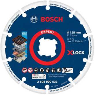 Bosch Professional Accessories 2608900533 Diamantslijpschijf X-Lock best for Metal 125 x 22,23 mm Diameter 125 cm 1 stuk(s)