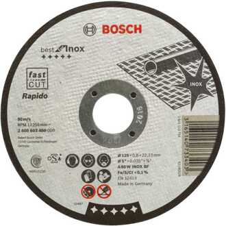 Bosch Professional Doorslijpschijf recht Best for Inox - Rapido A 60 W INOX BF, 125 mm, 22,23 mm, 0,8 mm 1st