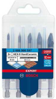 Bosch Professional Expert HardCeramic HEX-9 boorset 4/5/6/8/10 mm 5-delig - 1 stuk(s) - 2608900597