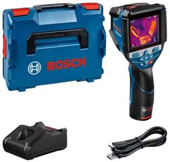 Bosch Professional GTC 600 C thermische camera met 12V 2,0Ah accu, snellader, USB-C kabel, montage, in L-Boxx - 06010835