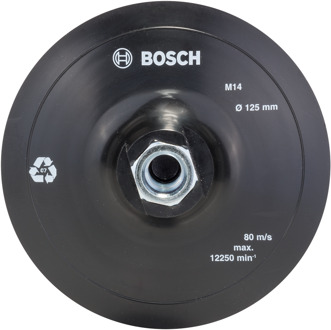 Bosch - Rubber schuurschijf voor haakse slijpmachines, klithechtsysteem, 125 mm 125 mm