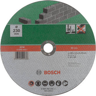 Bosch slijpschijf - Voor steen - 230 x 3 mm - recht