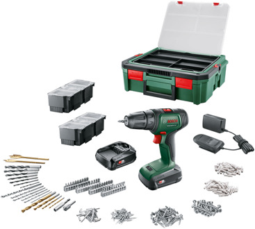 Bosch UniversalDrill 18 boormachine (2 accu's 1,5Ah + SystemBox + 241 accessoires)