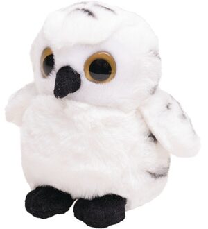 Bosdieren knuffels vogel sneeuwuil oehoe wit 13 cm