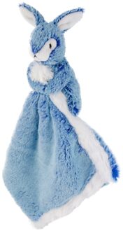 Bosdieren tutteldoekjes knuffels konijn/haas blauw 25 cm
