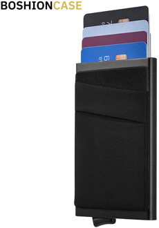 BOSHIONCASE Rfid Card Wallet Sticker Slim Pop Up Porte Carte Bancaire Protector Kartenhalter Aluminum Credit Cardholder Pocket