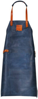 Boska Mr. Smith Keukenschort Blauw Pocket