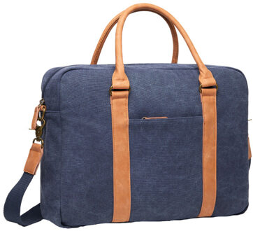 Bosler canvas gerecyclede 0,35l laptoptas Blauw - One size