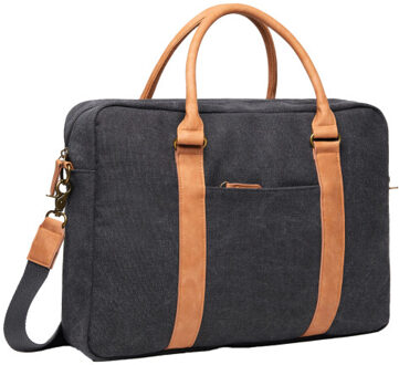 Bosler canvas gerecyclede 0,35l laptoptas Zwart - One size