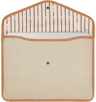 Bosler canvas gerecyclede laptophoes - maat One size Beige