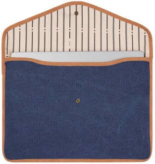 Bosler canvas gerecyclede laptophoes - maat One size Blauw