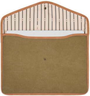 Bosler canvas gerecyclede laptophoes - maat One size Groen
