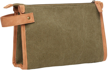 Bosler canvas gerecyclede toilettas Groen - One size