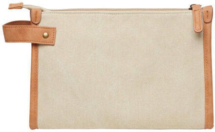 Bosler canvas gerecyclede toilettas - maat One size Beige