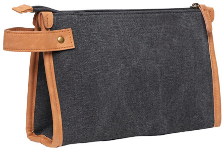 Bosler canvas gerecyclede toilettas - maat One size Zwart