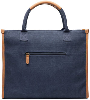 Bosler gerecycled canvas draagtas - maat One size Blauw