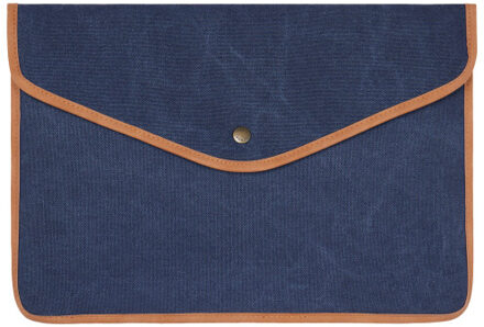 Bosler gerecycled canvas laptophoes Blauw - One size