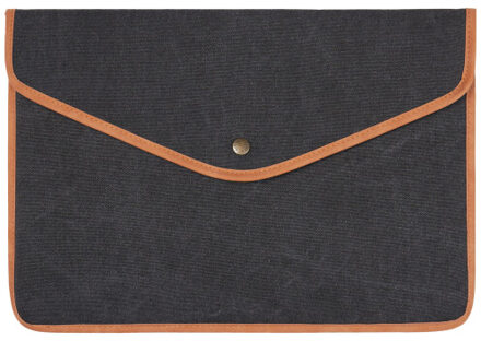 Bosler gerecycled canvas laptophoes Zwart - One size