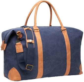 Bosler gerecyclede canvas duffeltas - maat One size Blauw