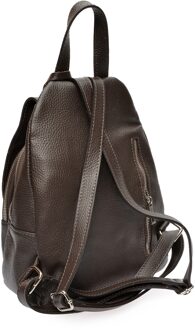 Bosneger Rundleer Tas Kastanjebruin