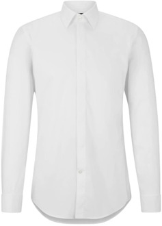 BOSS 100% Katoenen Overhemd Boss , White , Heren - 2Xl,Xl,M,S,5Xl,4Xl