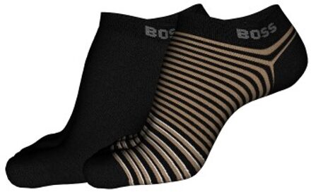 BOSS 2 stuks Bamboo Ankle Socks * Actie * Zwart,Blauw - Maat 43/46