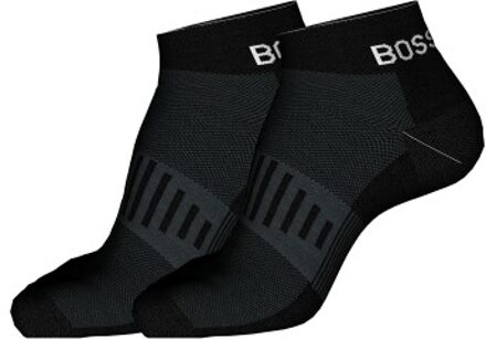 BOSS 2 stuks Casual Sport Sneaker Socks * Actie * Zwart,Wit - Maat 39/42,Maat 43/46