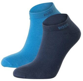 BOSS 2 stuks Color Combed Cotton Socks Blauw,Versch.kleure/Patroon,Grijs,Zwart - Maat 39/42,Maat 43/46