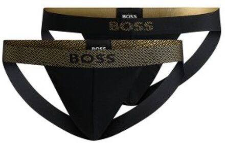 BOSS 2 stuks Jock Strap Gift * Actie * Versch.kleure/Patroon,Zwart,Geel - Medium,Large,X-Large,XX-Large