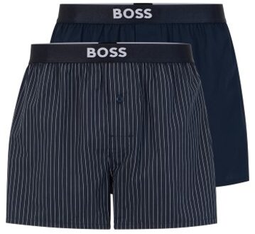 BOSS 2 stuks Patterned Cotton Boxer Shorts EW Versch.kleure/Patroon,Blauw,Groen,Zwart,Wit - Medium,Large,X-Large
