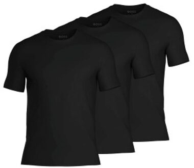 BOSS 3 stuks Bamboo RN T-Shirt * Actie * Zwart,Wit - Small,Medium,Large,X-Large,XX-Large