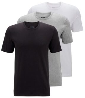 BOSS 3 stuks Classic Crew Neck T-shirt Zwart,Versch.kleure/Patroon,Wit,Blauw - Small,Medium,Large,X-Large,XX-Large,XS (7)