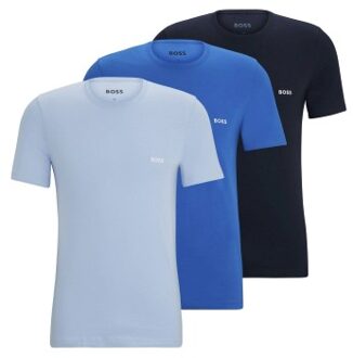 BOSS 3 stuks Classic T ShirtRN * Actie * Blauw - Small,Medium,Large,XX-Large