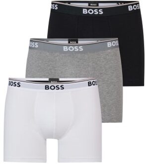 BOSS 3 stuks Cotton Stretch Boxer Brief Long * Actie * Blauw,Zwart,Versch.kleure/Patroon,Wit,Grijs,Groen,Rood - Small,Medium,Large,X-Large,XX-Large