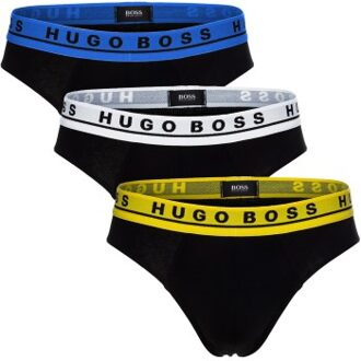 BOSS 3 stuks Cotton Stretch Classic Briefs * Actie * Blauw,Zwart,Versch.kleure/Patroon,Grijs,Wit,Rood,Geel - Small